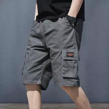 Мужские шорты Мужские шорты-карго с несколькими карманами Эластичный пояс Дышащая ткань для летних видов спорта Уличная одежда Мужские карго L чёрный