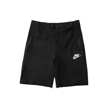 Мужские шорты на шнурке с однотонным логотипом Nike, черные 886805-010 M
