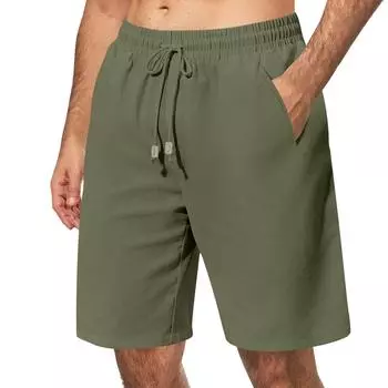 Мужские шорты повседневные летние пляжные шорты с эластичной талией на шнурке и карманом шорты для отпуска S