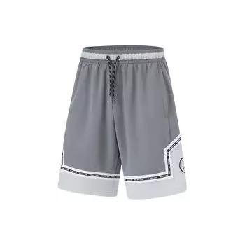 Мужские шорты прямого кроя со средней посадкой и завязками Li Ning Wade Series Color Block Shadow-Gray Mist-Gray AAPU061-1 S