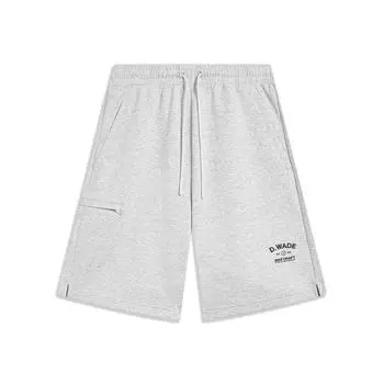 Мужские шорты прямого покроя с принтом букв Li Ning, цвета River-Stone-Gray AKST535-2 L