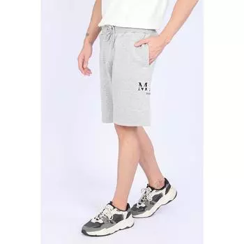 Мужские шорты с завышенной талией серые