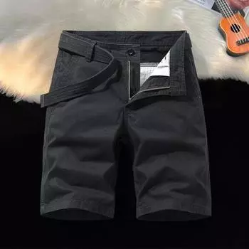 Мужские шорты свободные средней талии цветные прямые повседневные карманы спортивные однотонные повседневные брюки длиной до колена пляжные шорты 33 армия зеленый