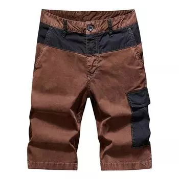 Мужские штаны с большим карманом и пятью точками, летние шорты, спортивные штаны 29 серый