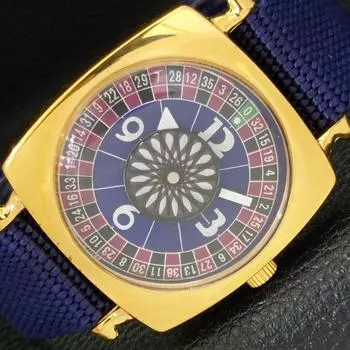 МУЖСКИЕ ШВЕЙЦАРСКИЕ ЧАСЫ ART DECO С РУЧНЫМ ЗАВОДОМ, ОТРЕМОНТИРОВАННЫЕ, СИНИЙ ЦИФЕРБЛАТ a431265-2 R106-a431265