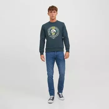 Мужские синие зауженные джинсы JACK & JONES