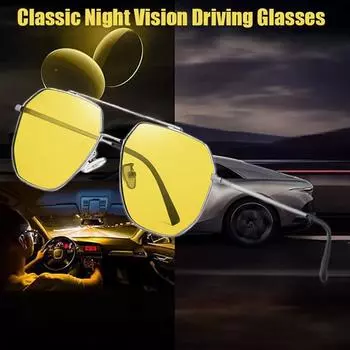 Мужские солнцезащитные очки двойного назначения «день и ночь», большие солнцезащитные очки в металлической оправе для очков, для вождения, пляжа, путешествий