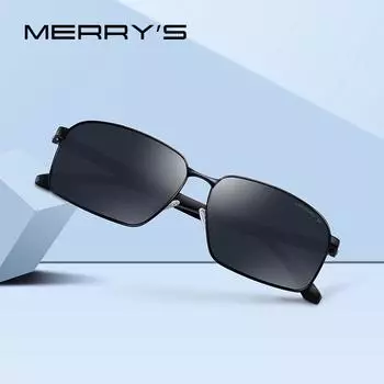 Мужские солнцезащитные очки MERRYS DESIGN, поляризационные солнцезащитные очки для спорта на открытом воздухе для вождения, рыбалки, TR90 Legs S8060 чёрный