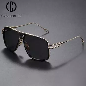 Мужские солнцезащитные очки, мужские трендовые солнцезащитные очки в большой коробочке, модные ретро-солнцезащитные очки с круглым лицом и лягушкой, мужские очки