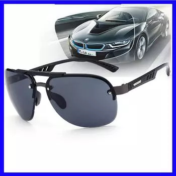 Мужские солнцезащитные очки Новые солнцезащитные очки Мужские металлические безрамочные очки Копировальный лист Солнцезащитные очки Внешняя торговля Жаба Зеркало чёрный