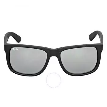 Мужские солнцезащитные очки Ray Ban Justin Color Mix серые зеркальные квадратные RB4165 622 6G 54