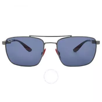 Мужские солнцезащитные очки Ray Ban Scuderia Ferrari темно-синие Navigator RB3715M F08580 58