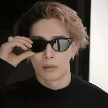 Мужские солнцезащитные очки, универсальная летняя защита от солнца, защита от ультрафиолета, квадратные солнцезащитные очки с фотографиями знаменитостей в Интернете
