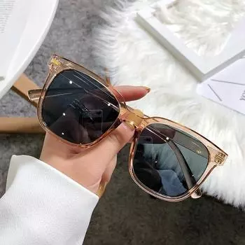 Мужские солнцезащитные очки UV400 Vintage Sunglasses Sunglasses Square Shades Hot Sale Unisex Protection Trendy Goggles For Women Fashion Popular High Quality Handmade чёрный