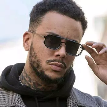 Мужские солнцезащитные очки, защита от солнца, защита от ультрафиолета, модные солнцезащитные очки в металлической упаковке в стиле панк-хип-хоп, женщины за рулем, путешествия, очки для поездок на работу