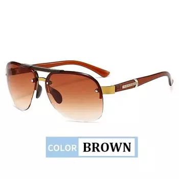Мужские солнцезащитные очки Женские солнцезащитные очки Зеркало для рыбалки и вождения УФ-пилотные солнцезащитные очки коричневый