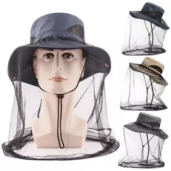 Мужские солнцезащитные шляпы с козырьком, кепки, уличные летние дышащие сетчатые аксессуары для защиты от насекомых и комаров