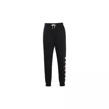 Мужские спортивные брюки Air Jordan с буквенным принтом на флисовой подкладке и эластичными манжетами, черные DD1788-010 M
