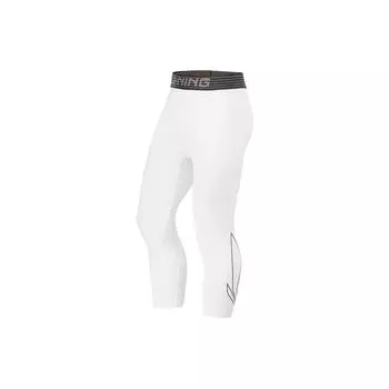 Мужские спортивные брюки Li Ning CBA Series Professional Basketball с цветным блоком и логотипом, быстросохнущие, с семью точками, AUQT053-1 2XL