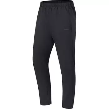Мужские спортивные брюки Li Ning Fitness Series, однотонные, удобные, простые, прямые, трикотажные, черные, AYKV751-1 M