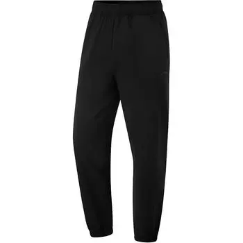 Мужские спортивные брюки Li Ning Fitness Series, однотонные, со средней талией, удобные, дышащие, с манжетами, длинные, черные, AYKU521-1 S