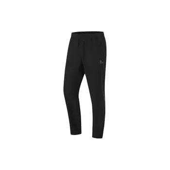 Мужские спортивные брюки Li Ning Fitness Series, однотонные, эластичные, прямые, трикотажные, черные, AYKU595-1 XXL