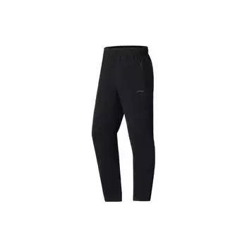 Мужские спортивные брюки Li Ning Fitness Series, однотонные, прямые, черные, AYKS005-1 L