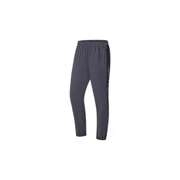 Мужские спортивные брюки Li Ning Mens Fitness Series с принтом в виде букв и эластичной резинкой на талии, цвет Earth-Gray, цвет AYKT523-2 M