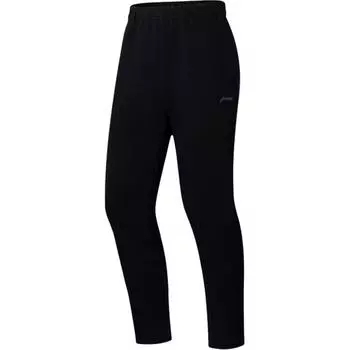 Мужские спортивные брюки Li Ning, однотонные, удобные, повседневные, трикотажные, черные AKLT003-1 S