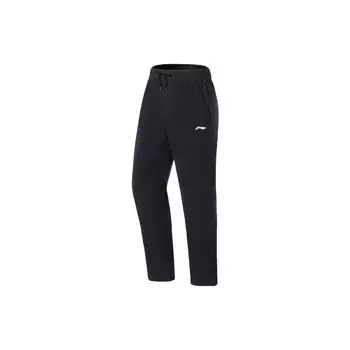Мужские спортивные брюки Li Ning Plain с логотипом и завязками, прямые, черные, AYKS123-1 XXL