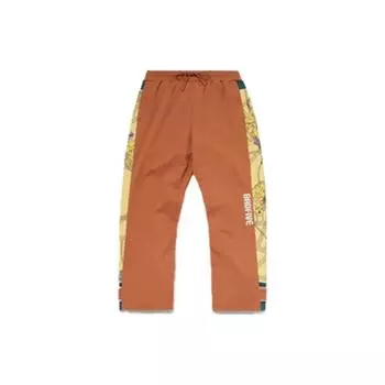 Мужские спортивные брюки Li Ning Rage Series с боковым принтом и шнуровкой, трикотажные, коричневые AKYP061-2 L