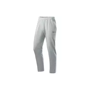 Мужские спортивные брюки Li Ning Training Series, свободные, прямые, однотонные, серые, AKLR147-3 S