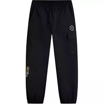 Мужские спортивные брюки Li Ning Wade Series, простые, однотонные, с надписью «Little Letter», черные, AYKV019-1 S