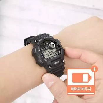 Мужские спортивные часы Casio W-735H + пакет билетов на замену батареи