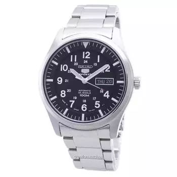 Мужские спортивные часы Seiko 5 SNZG13 SNZG13J1 SNZG13J Automatic Analog чёрный