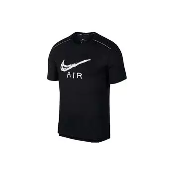 Мужские спортивные футболки с короткими рукавами и логотипом Nike, черные AQ6848-010 M