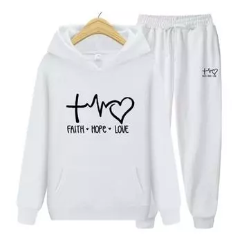 Мужские спортивные костюмы, комплект, весна-осень, толстовка с принтом сердца, толстовка с длинными рукавами, брюки для бега, лоскутный костюм для фитнеса, спортивная одежда S