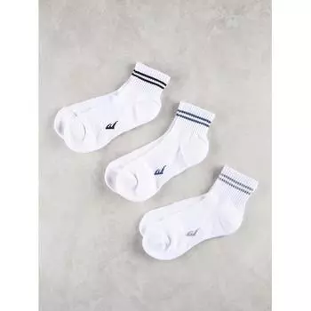 Мужские спортивные носки DaiSo EverlaSt длиной до середины бедра, 3 пары Blue (white) pattern (2 rows)