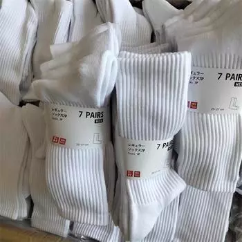 Мужские спортивные носки Youjia средней высоты из хлопка: Белый, с полотенечным дном, идеально подходит для занятий спортом, езды на велосипеде и поездок на работу. All season