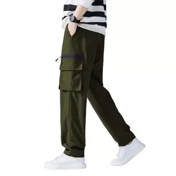 Мужские спортивные повседневные брюки для бега, легкие походные рабочие брюки, уличные брюки L армия зеленый