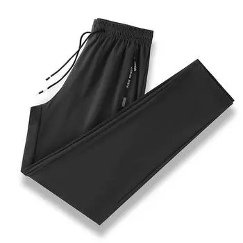 Мужские спортивные повседневные брюки из ледяного шелка, высокоэластичные, быстросохнущие, большие размеры 6XL, 7XL, 8XL 8XL