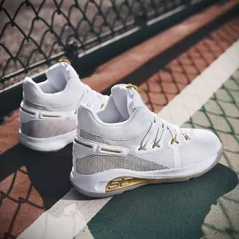 Мужские спортивные повседневные тканые дышащие баскетбольные кроссовки с высоким верхом для бега 37 оранжевый