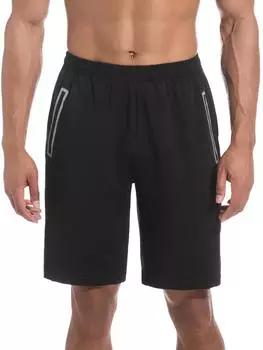 Мужские спортивные шорты, однотонные, прямые, с эластичной резинкой на талии, повседневные, с карманами, в стиле ретро, тонкие, длиной до колена, летние шорты для мужчин XS чёрный