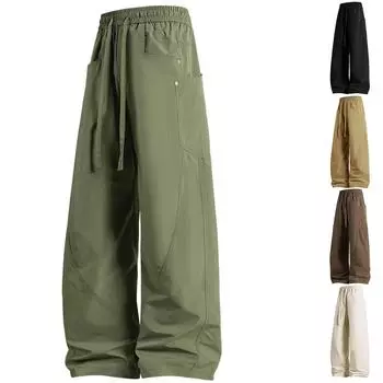 Мужские спортивные штаны для бега со шнуровкой для бега L армия зеленый