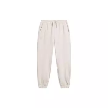 Мужские спортивные штаны-джоггеры Li Ning Sports Trend Series однотонные со средней талией, зауженные книзу, цвет лотоса-белый AKLU023-1 XL