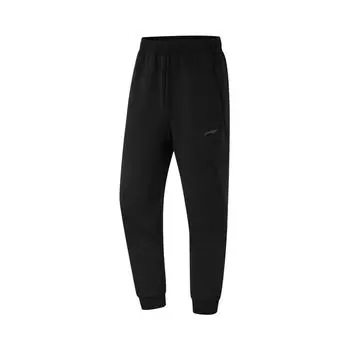 Мужские спортивные штаны Li Ning Fitness Series с эластичными манжетами и логотипом, черные AKLU141-1 XL