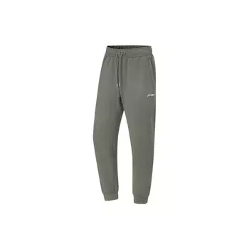 Мужские спортивные штаны Li Ning Fitness Series, функциональные, всепогодные, однотонные, зауженные, флисовые, теплые, с 3D-кроем, трикотажные, низ AKLU069-3 L