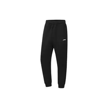 Мужские спортивные штаны Li Ning Fitness Series, однотонные, зауженные, черные AKLT437-1 3XL