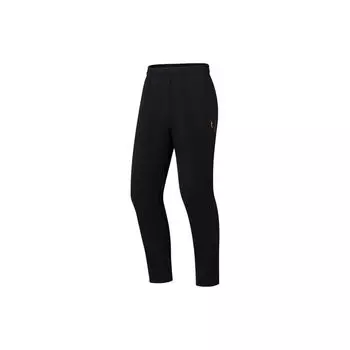 Мужские спортивные штаны Li Ning Fitness Series из флиса, теплые, прямые, однотонные, черные AKLTC11-1 L