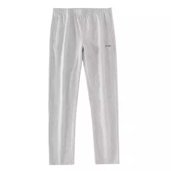 Мужские спортивные штаны Li Ning серии Fitness, однотонные, свободные, прямые, с эластичной резинкой на талии, трикотажные, мужские, серые, AKLU881-2 XXL